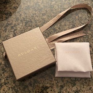 Bulgari gift box with ribbon and pouch